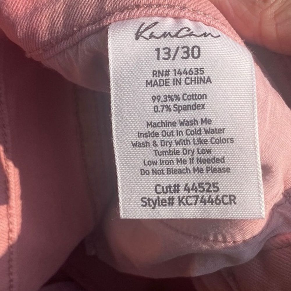 KanCan Amani Wm’s Sz 13/30 Rose Pink 11" High Rise Denim Jeans - Picture 6 of 6